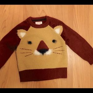 Maroon Lion face Sweater